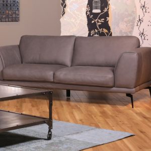 KAWOLA Sofa 2,5-Sitzer Deside Leder Pallino grau 205x100x82cm (B/T/H)
